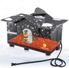 Heated Cat House for outside - Weatherproof Large Outdoor Cat Shelter with Roof