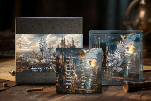 Camerun 2000 Franchi 2025 Steampunk Mech Eagle 2 oz argento con scatola originale - Foto 4 di 7