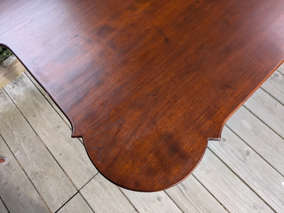 Hermosa mesa Eldred Wheeler Queen Anne estilo cerezo porringer dueño único Foto 2 de 4