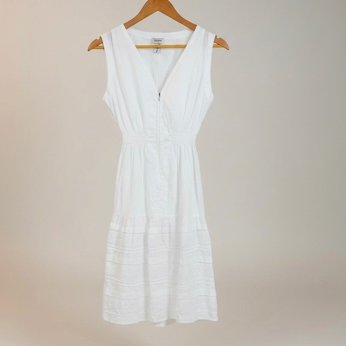 chinese dress ladies Pure Italian Linen Positano Long Gold Dress Short Sleeves L main image 0