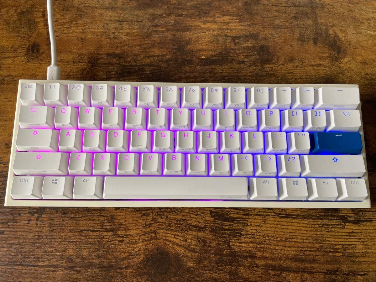 Ducky One 2 Mini 60% RGB Mechanical Keyboard | White | Cherry MX