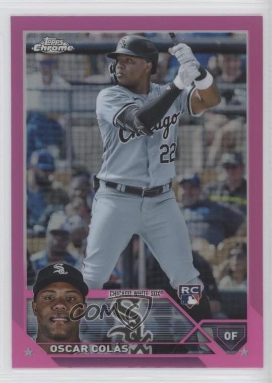 2023 Topps Chrome Pink Refractor Oscar Colas Oscar Colás #145 Rookie RC uk2