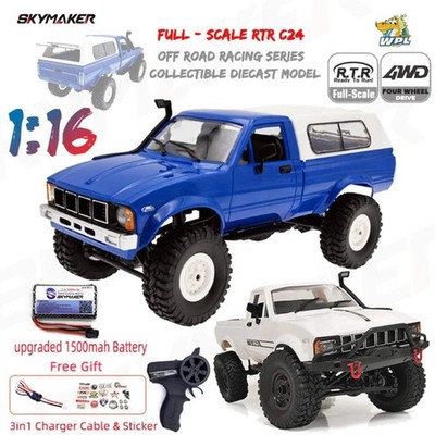 WPL C24-1 Full Scale RC Car 1:16 2.4G 4WD Rock Crawler Electric Buggy Climbing T