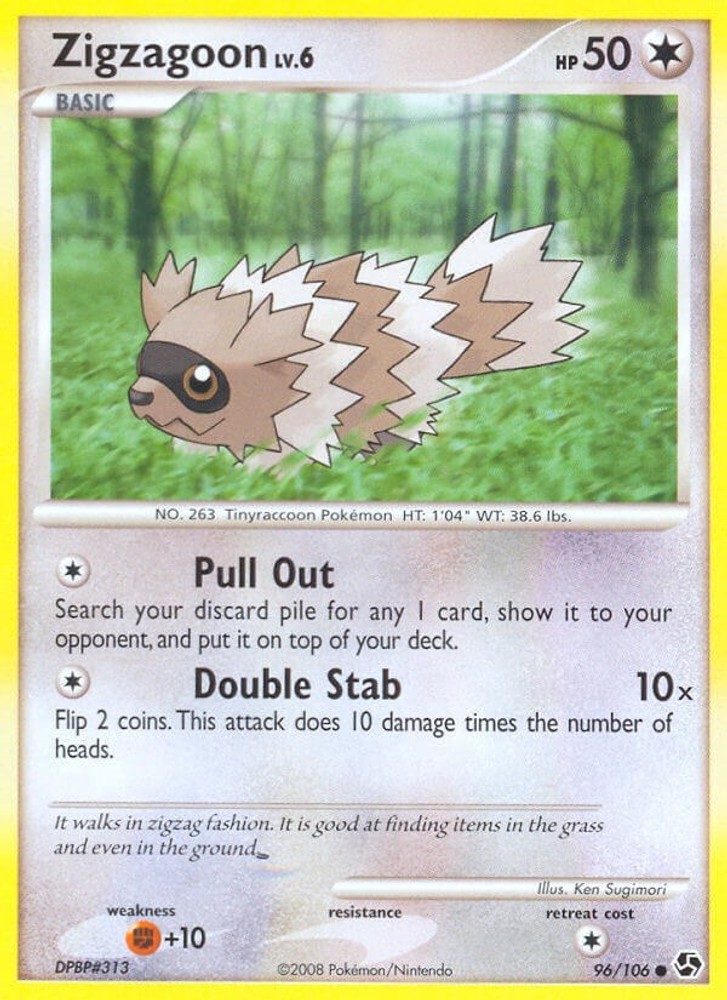 Zigzagoon 96/106 Common Great Encounters Pokemon HP