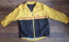 Vintage Nike Windbreaker Jacket Yellow/Black Full Zip Lined Size M 10-12