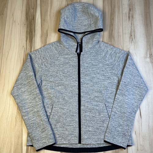 Lululemon City Bound Hoodie Women’s 10 Heathered Gray Gym Jacket Full Zip EUC