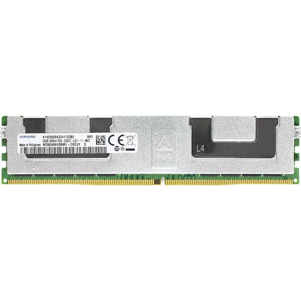 HPE 64GB Samsung 4DRx4 PC4-2400T DDR4-19200 809085-091 LRDIMM M386A8K40BM1 - Image 1 of 1