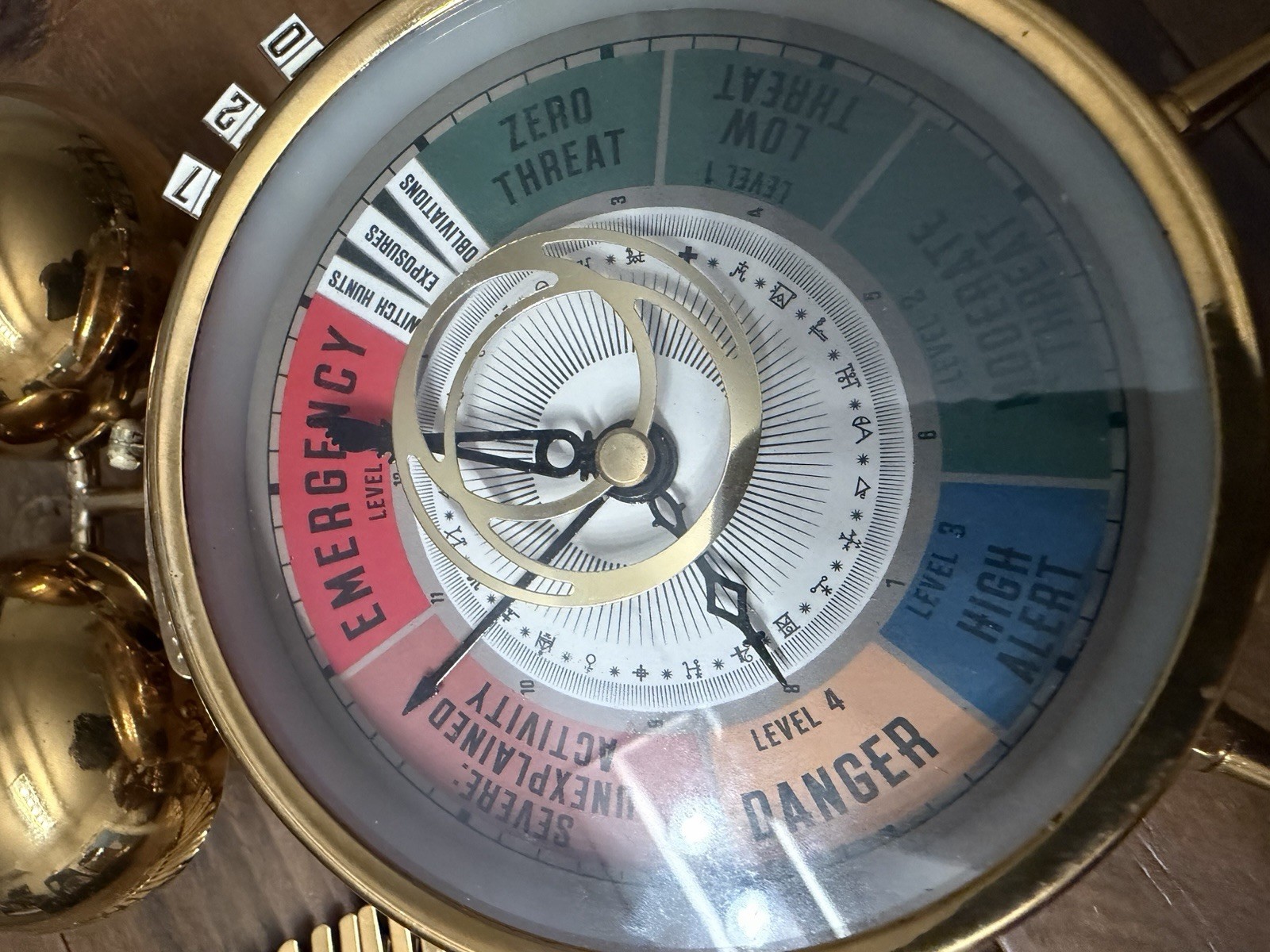 Fantastic Beasts MACUSA Threat Meter Reloj Réplica Punto Dorado Paquete