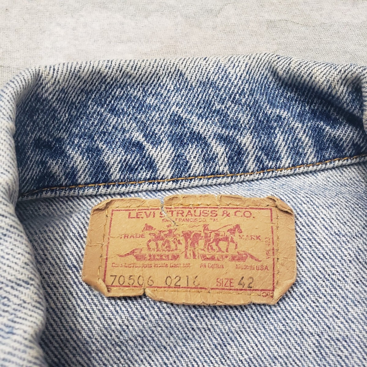 ナ*オ様 Levi's デニムジャケット USA製 42サイズ 80年代 Vintage Levis Trucker Jacket Men 42 Blue Type 3 Made In USA Denim