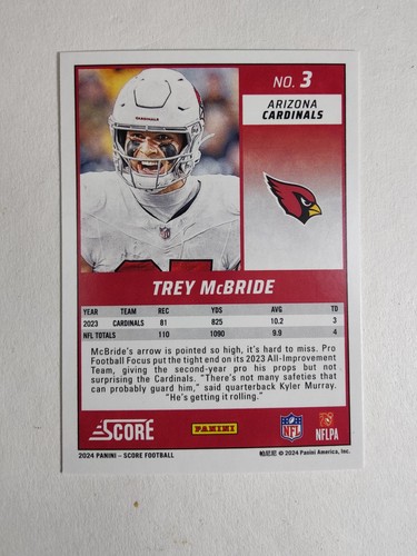 TREY MCBRIDE Panini CARD LOT 2024 PRESTIGE /599, 2022 PRESTIGE (RC), 2024 SCORE - Bild 9 von 13