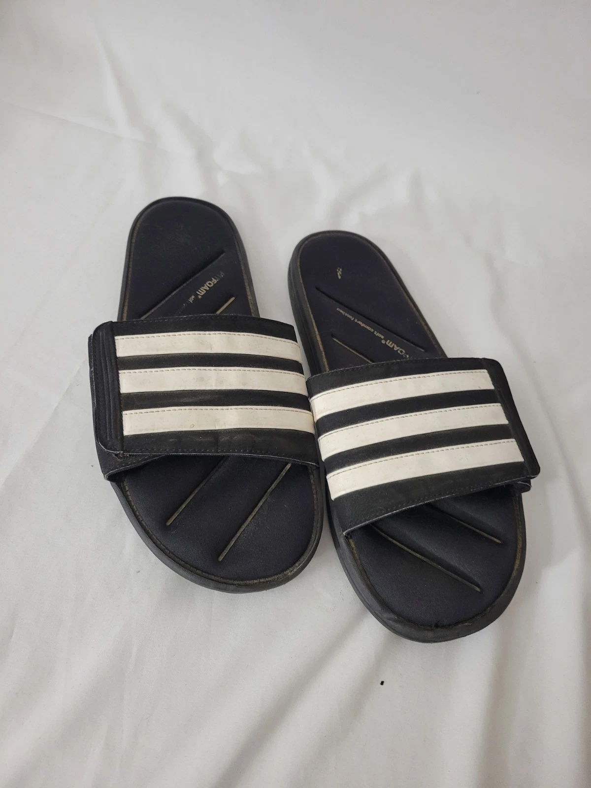 Sandali Slides Adidas neri uomo taglia 9