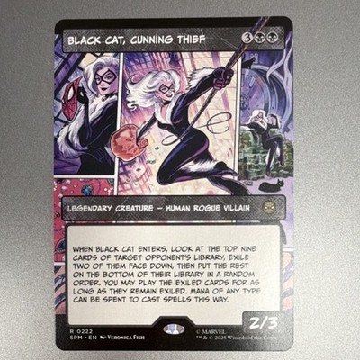 Wizards Black Cat, Cunning Thief Legendary Creature Rare Card 0222 Marvel MTG