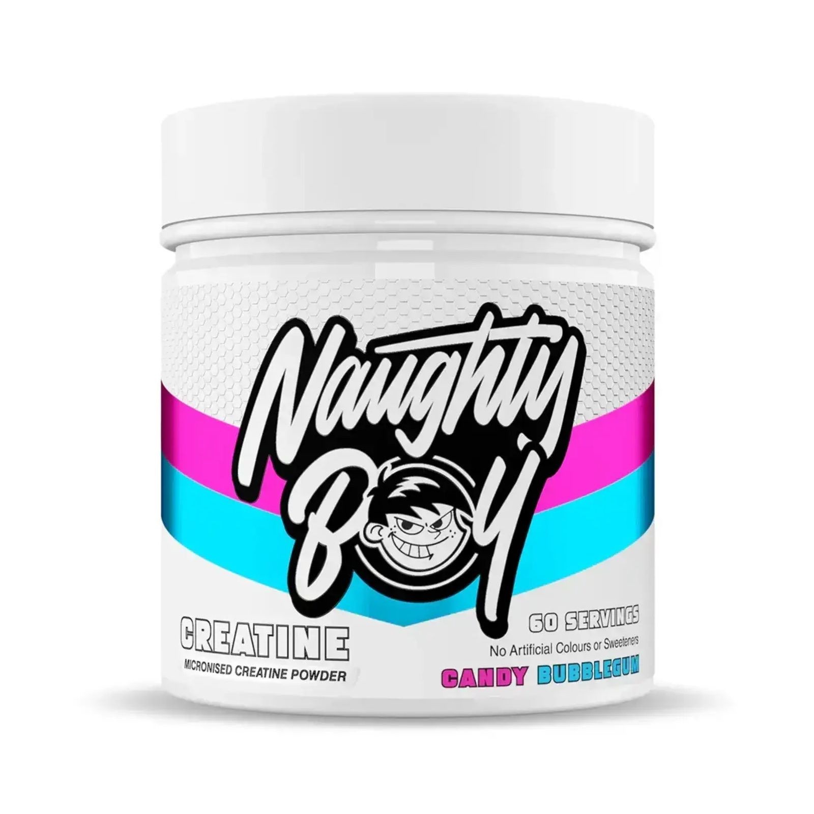 NAUGHTY BOY CREATINE MONOHYDRATE POWDER 60 SERVINGS CANDY BUBBLEGUM