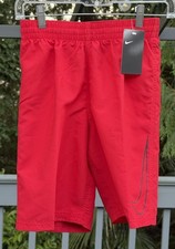 Nike Swoosh Solid Lap Volley Swim Trunks NESSA836-614 Boys Large Red