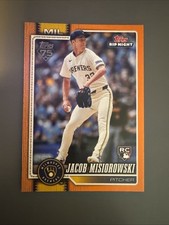 2026 Topps Rip Night Exclusive Jacob Misiorowski Orange RC BB25 Milwaukee Brewer