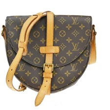 LOUIS VUITTON Chantilly GM Shoulder Bag Monogram Leather Brown M51232 65TA223