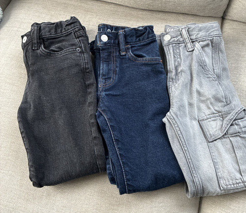 Boys Jeans Gap 8 Slim- Grey Cargo, Blue, Black- 2025 purchase- gently used