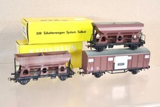 KLEINBAHN 330 RAKE of 3 OBB ÖBB SELF DISCHARGING HOPPER TALBOT & GOODS WAGON on