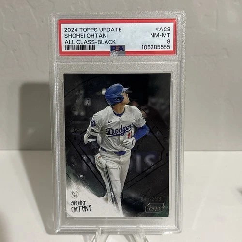 2024 Topps Update Series - All Class Shohei Ohtani #AC-8 Black /299 SP PSA 8 🔥