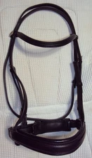 STUBBEN Bridle- PADDED/Crank Noseband - Quality Black Leather - Full Size -GREAT