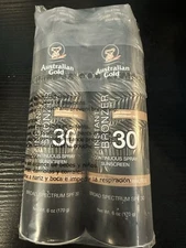 Australian Gold Instant Bronzer SPF 30 Continuous Sunscreen Spray 6oz, 2 Pack