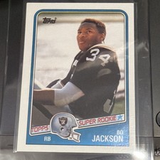 Topps 1988 Bo Jackson Super Rookie #327 Los Angeles Raiders Football Rookie Card