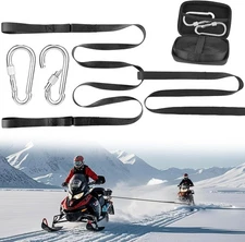 Heavy-Duty 19ft Tow Strap for Snowmobile, with Hook Quick 19FT 
