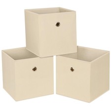 Foldable Storage Cubes Bins ,11 Inch Cloth Storage Cube Fabric Storage Box Cu...