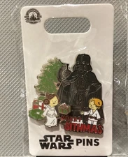 Disney Star Wars Merry Sithmas Slider Pin Vader Luke Skywalker Christmas NEW
