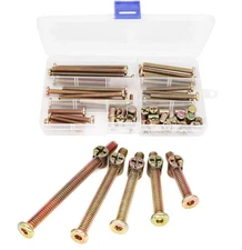 binifiMux 50pcs 1/4-20" Baby Bed Hardware Replacement Kit, One Size, Bronze 