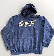 Snap On Tools Men's Vintage Gold Hoodie Sweatshirt Size Large Black Pullover