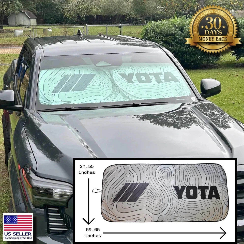 适用于丰田塔科马 2016 - 2023 挡风玻璃遮阳 TRD 地形图 UV 块 — 第 4/4 张图片