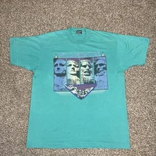 Screen Stars Mt Rushmore T Shirt Mens XL Presidents USA 80s 90s Washington VTG