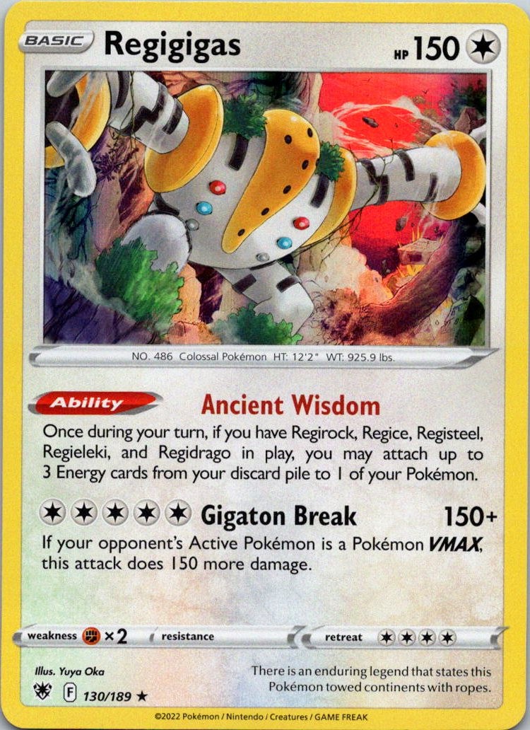 Regigigas Pokemon Astral Radiance 130/189 Holo NM/M