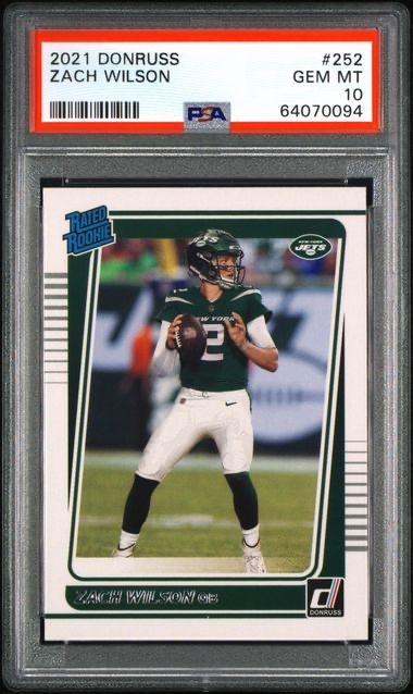 Zach Wilson Panini Donruss #252 Base