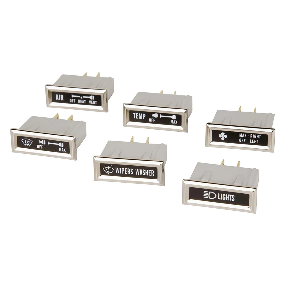 Omix-ADA 6-pc Interior Dash Indicator Light Set for 76-86 Jeep CJ7 & Scrambler Foto 4 de 4