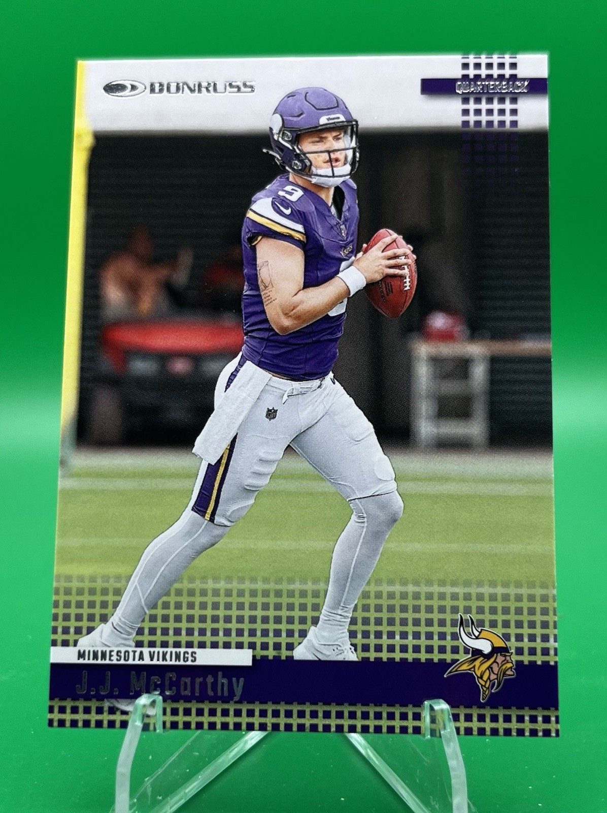 2024 Panini Donruss Retro 2004 JJ McCarthy #27 RC Minnesota Vikings Rookie