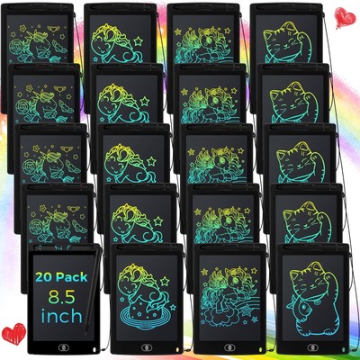Zhehao 20 Pack LCD Writing Tablet for Kids: 8.5 Inch Colorful Drawing Doodle ...