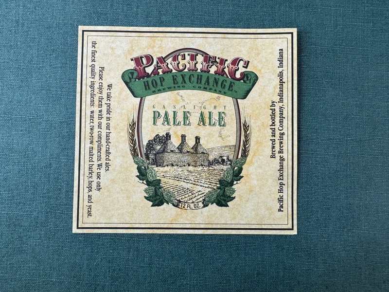 Pacific Hop Exchange Brewing Beer Bottle Label Contract Indy In California Micro