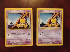 Pokemon Abra 43/102 Base Set X2 Both Very LP To NM Vintage