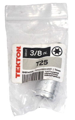 Tekton Tools T25 Tip Star Bit Socket Replacement Unit 3/8 Drive x T25 SHB14225