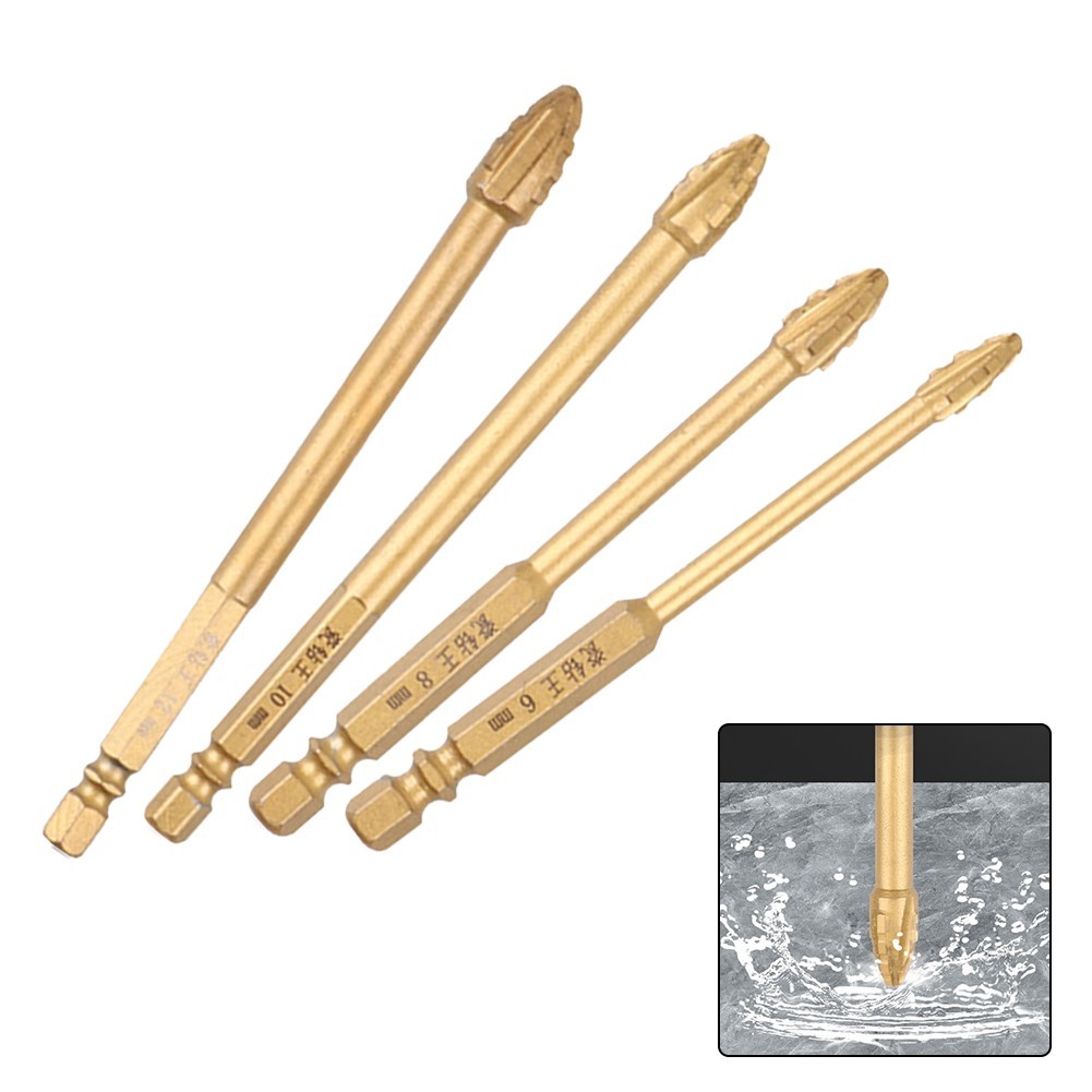 Keen Edged Trapano a Bordo Quadrato Asta Esagonale Aprifori 6 8 10 12 mm Misure