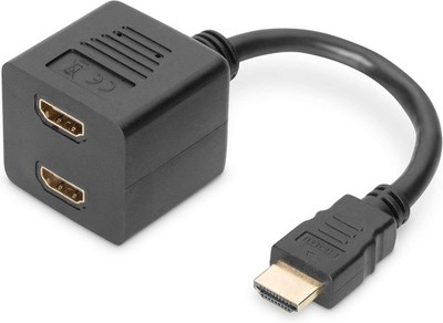 DIGITUS Grafikadapter, HDMI Typ A auf 2x HDMI, Full HD 60Hz, 1920 x 1200