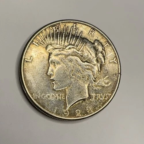 1923-S Peace Dollar $1 Silver Coin .900 Fine Circulated Business Strike
