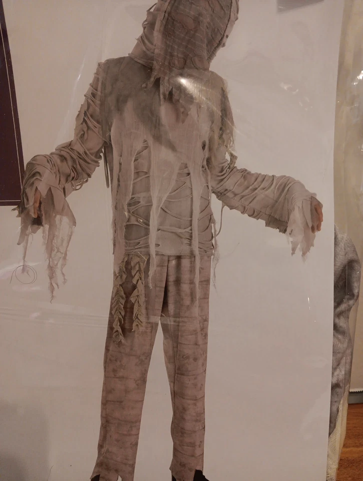 Disfraz de momia para niños Halloween LG 12-14, JUEGO DE 2 PIEZAS NUEVO CON ETIQUETAS Foto 4 de 4