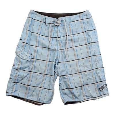 Quicksilver Shorts 30'' Taille Herren blau Polyester Vintage Surfen Strand Urlaub Sommer
