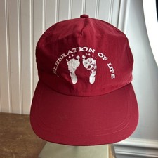 Vintage Celebration Of Life Snapback Hat Cap Red Adjustable Made in USA 90s