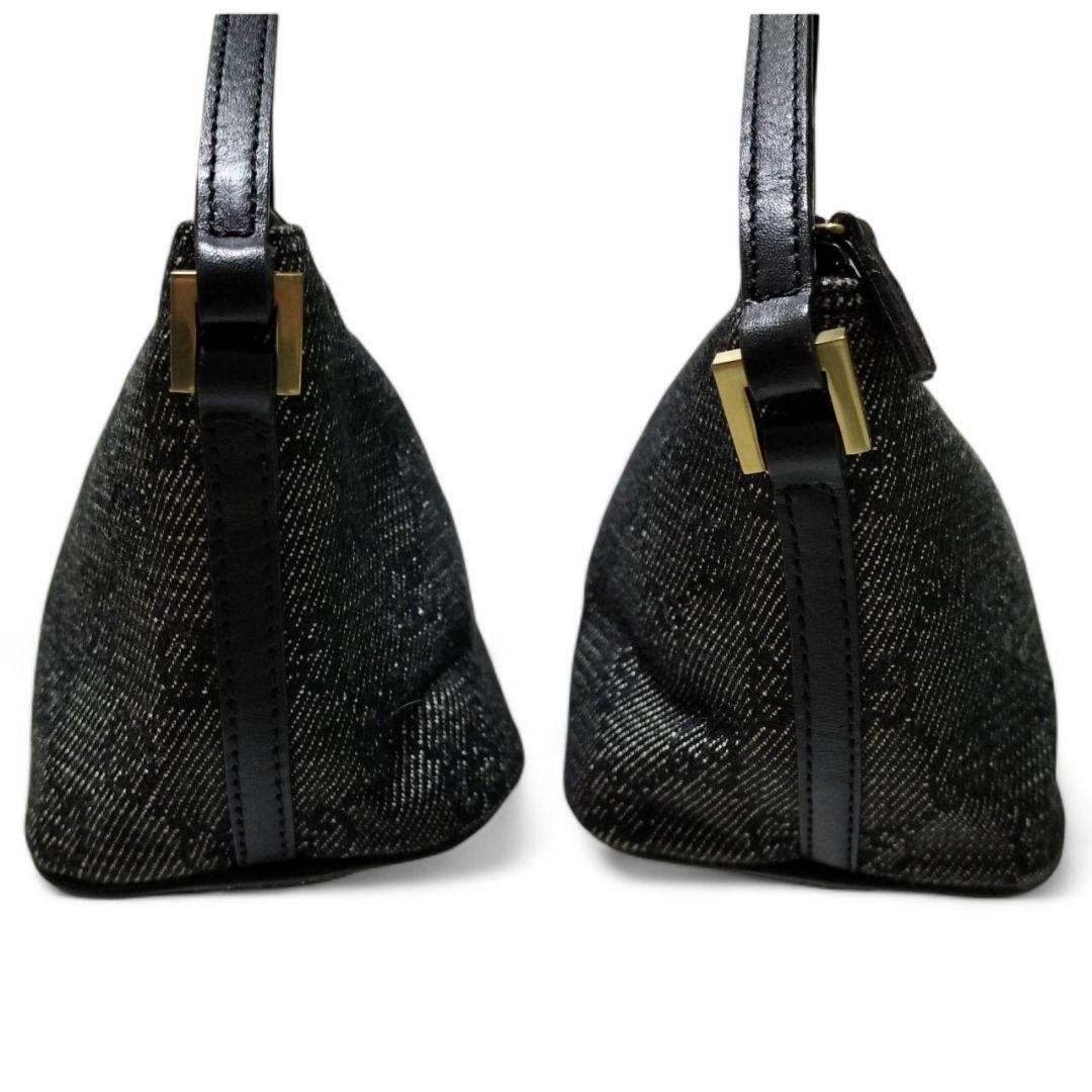 GUCCI GG Accessory Pouch Handbag Black Canvas Used Authentic From Japan thumbnail 2