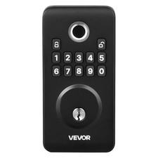 Biometric Deadbolt: 50 FPs, 100 Codes, One-Time PINs, Easy-Grip Design
