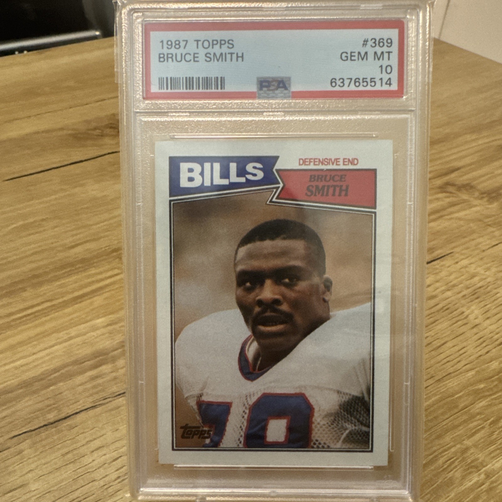 1987 TOPPS #369 BRUCE SMITH BILLS HOF PSA 10 GEM MINT